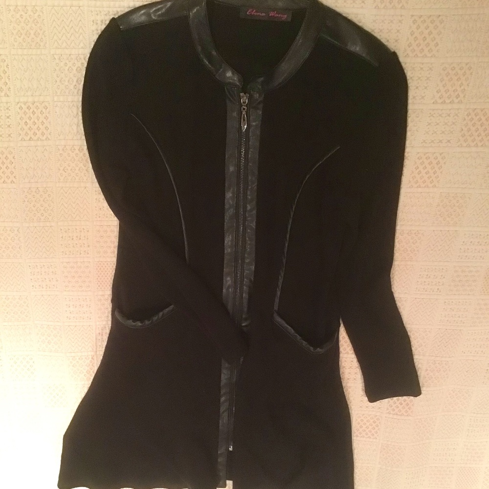 Elena Wang  black short w/ long sleeves